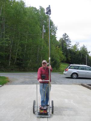 IR camera cart for surveys of buried heat distribution systems